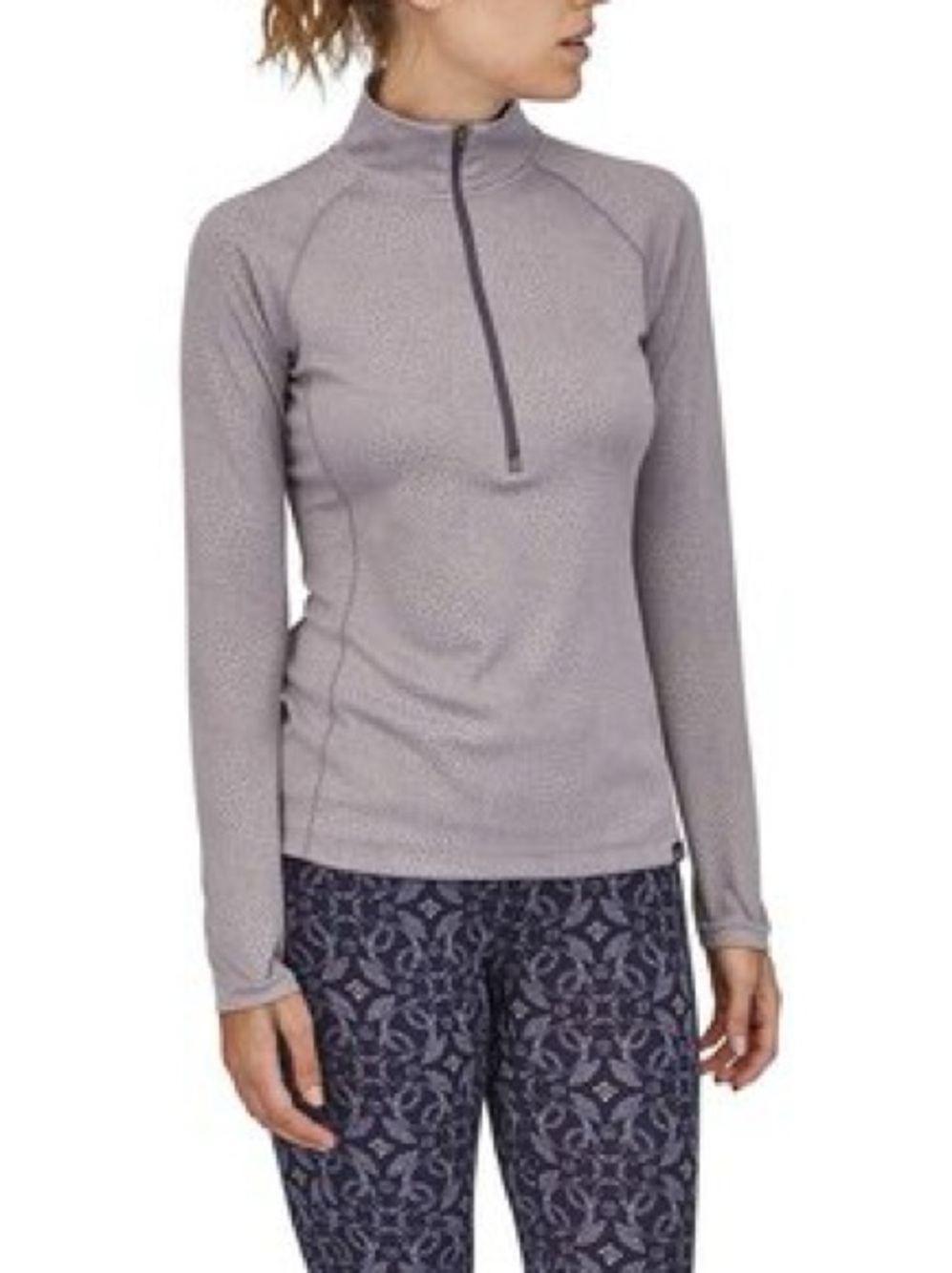 Patagonia Lavender Half-Zip Performance Top Sz M